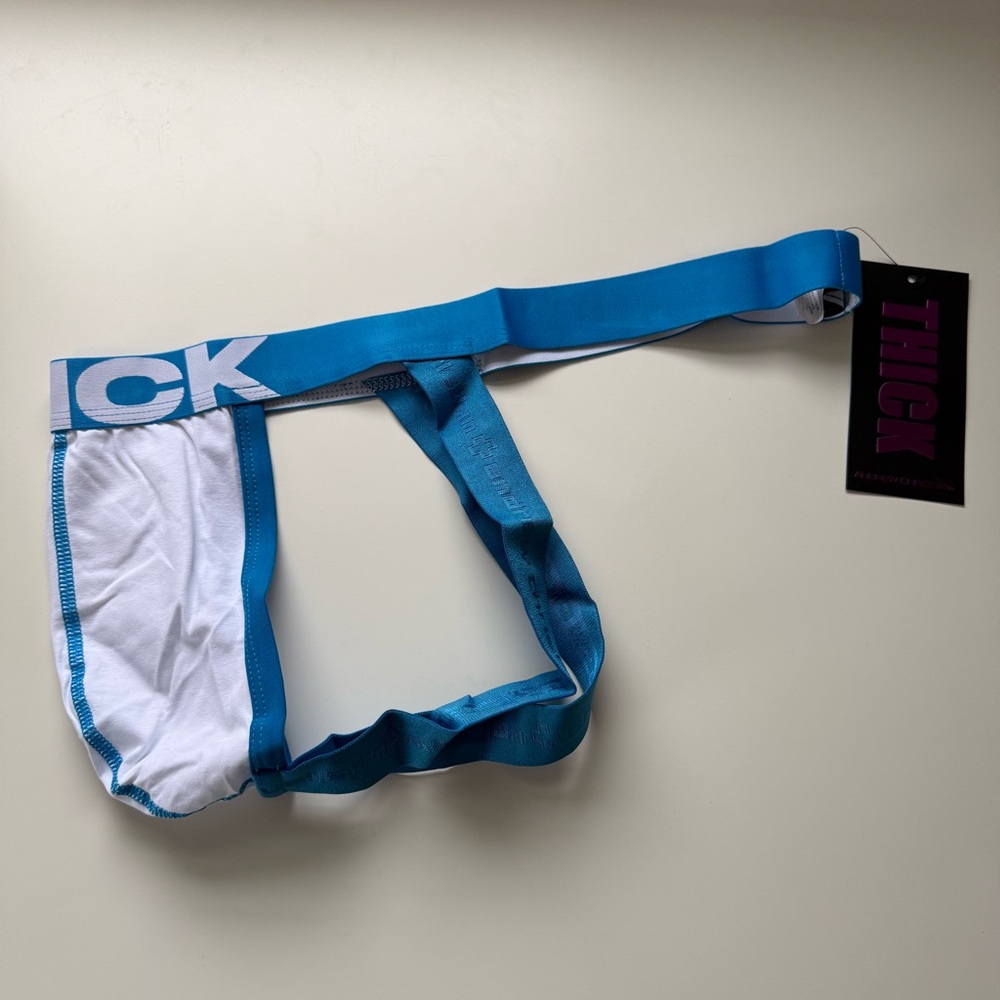 Andrew Christian jock THICK white cyan blue 31 32 33 34 35 36 37 38 gay queerNWT - Picture 6 of 16